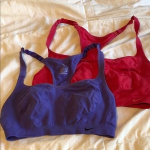 2 Nike dry-fit sports bras